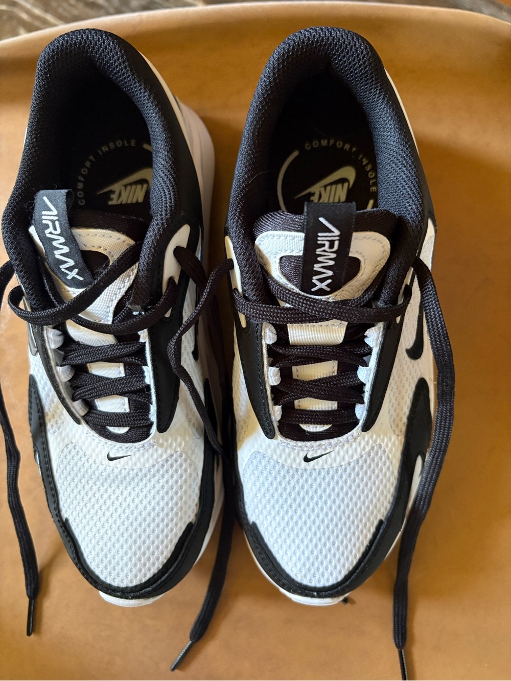 Nike Air Max White and Black Athletic Sneakers